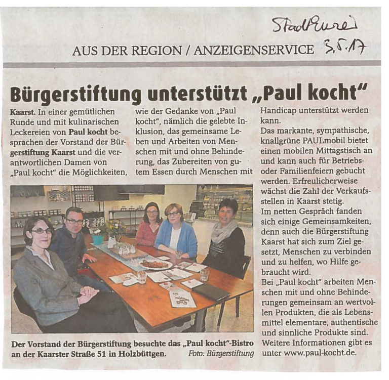 Read more about the article Stadtkurier – Paul kocht